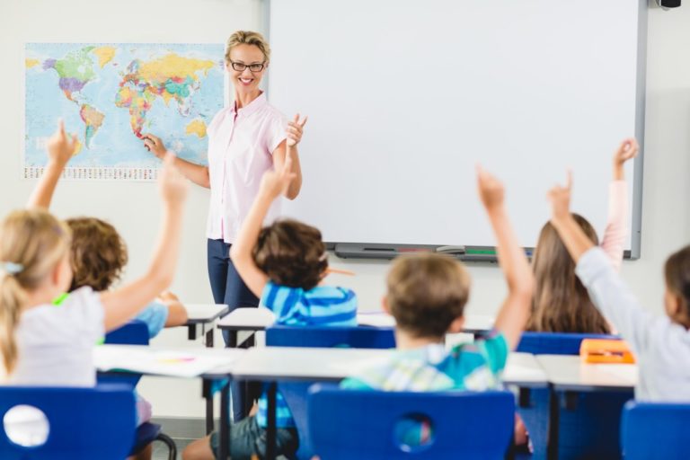 teacher in front of the class