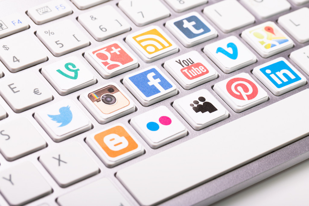 keyboard and social media