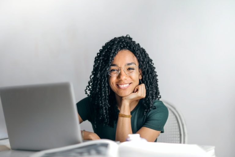 girl on her laptop