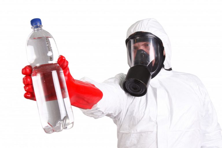 man wearing PPE