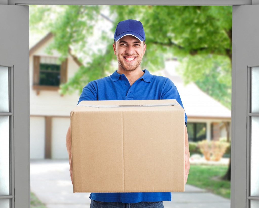 man holding a parcel