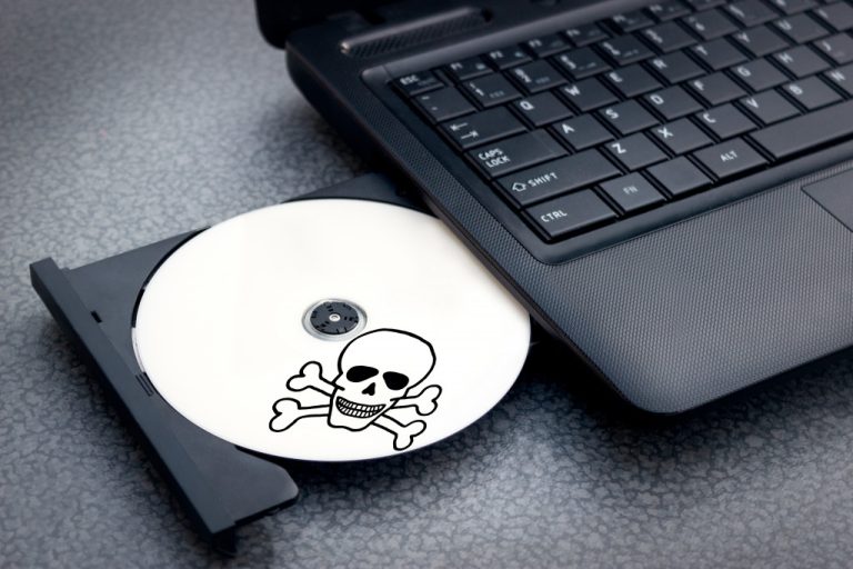Pirated disc being used